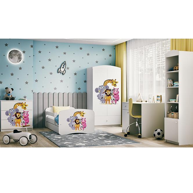 Komód gyermek számára Babydreams fehér – Zoo