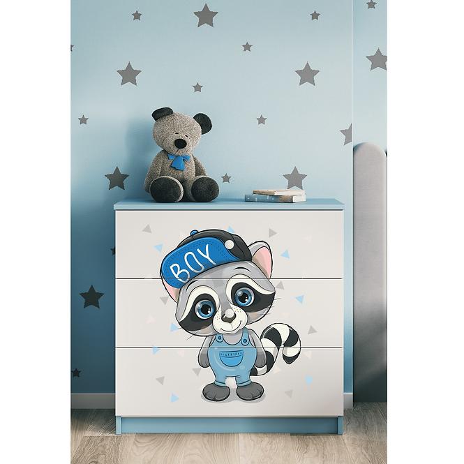 Komód gyermek számára Babydreams Kék–  mosómedve,5
