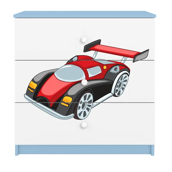 Komód Detsko számára Babydreams Kék– Auto,4