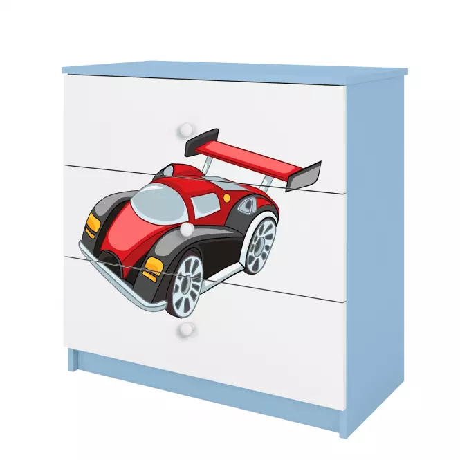 Komód Detsko számára Babydreams Kék– Auto,3