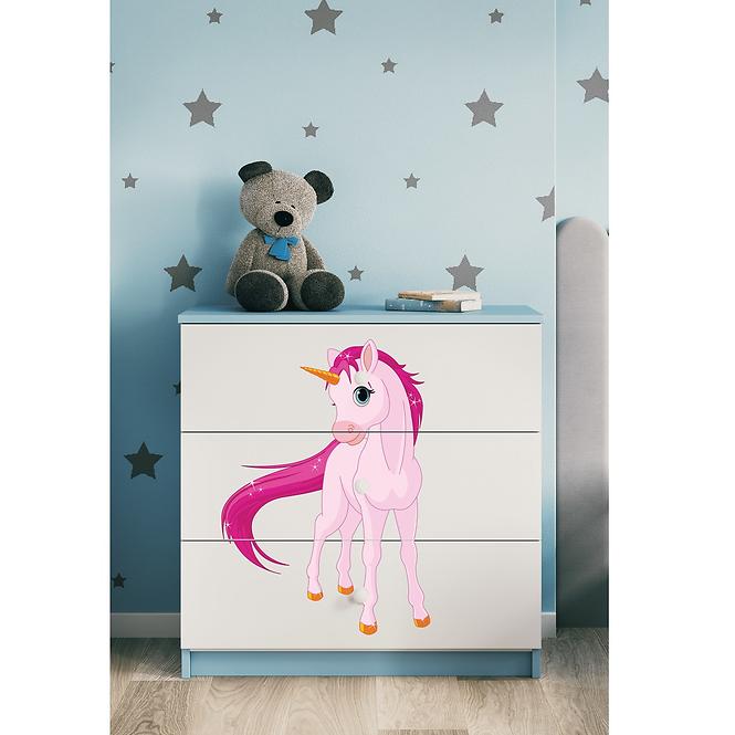 Komód gyermek számára Babydreams Kék– Egyszarvú,5