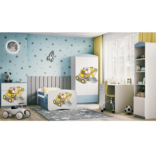 Komód gyermek számára Babydreams Kék– Kotrógép