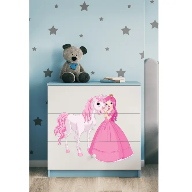Komód gyermek számára Babydreams Kék– Hercegnő 2