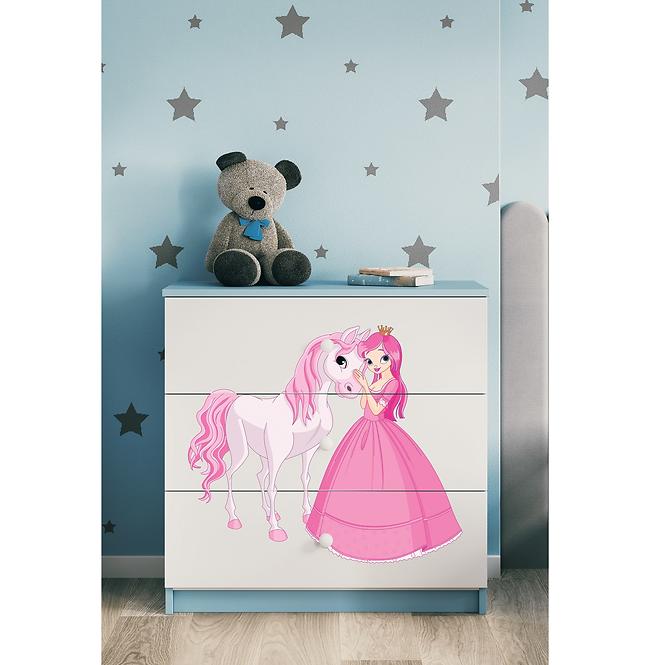 Komód gyermek számára Babydreams Kék– Hercegnő 2