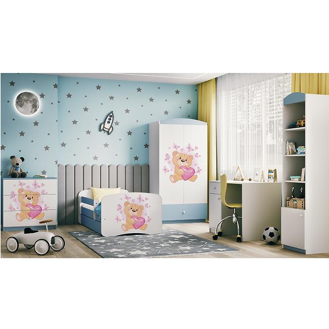 Komód gyermek számára Babydreams Kék– Medve Pillangó