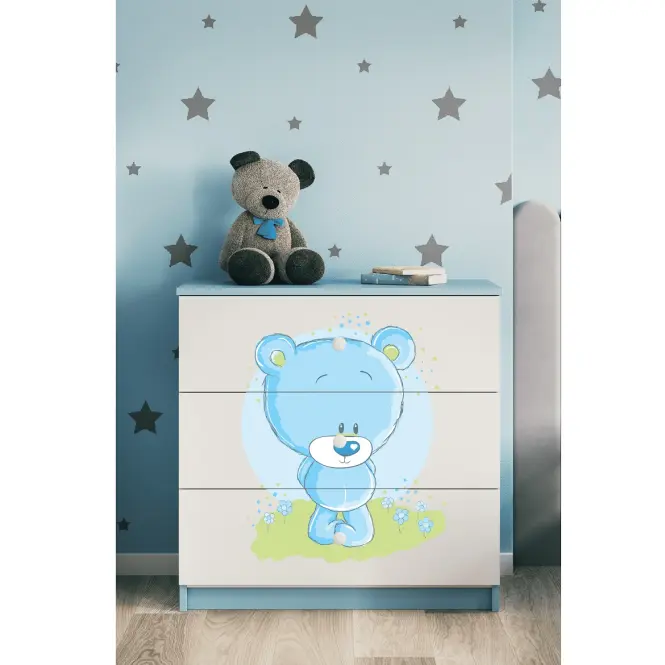 Komód gyermek számára Babydreams Kék– Medve kék