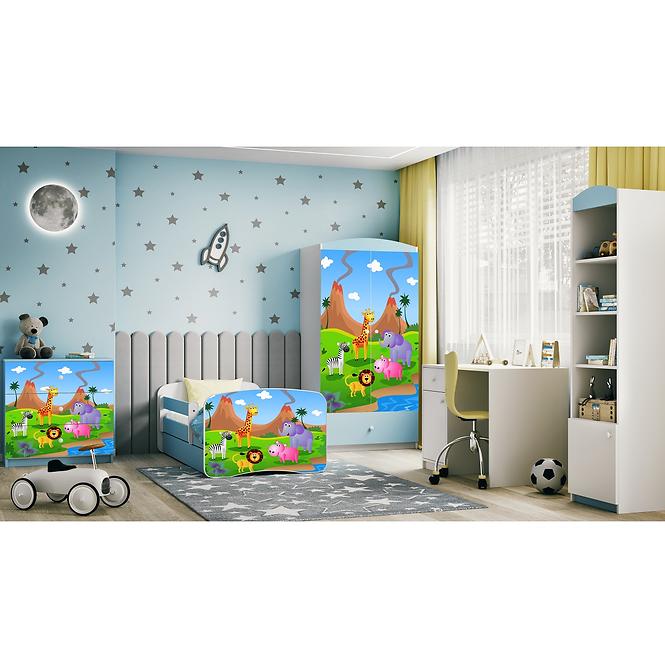 Komód gyermek számára Babydreams Kék– Safari