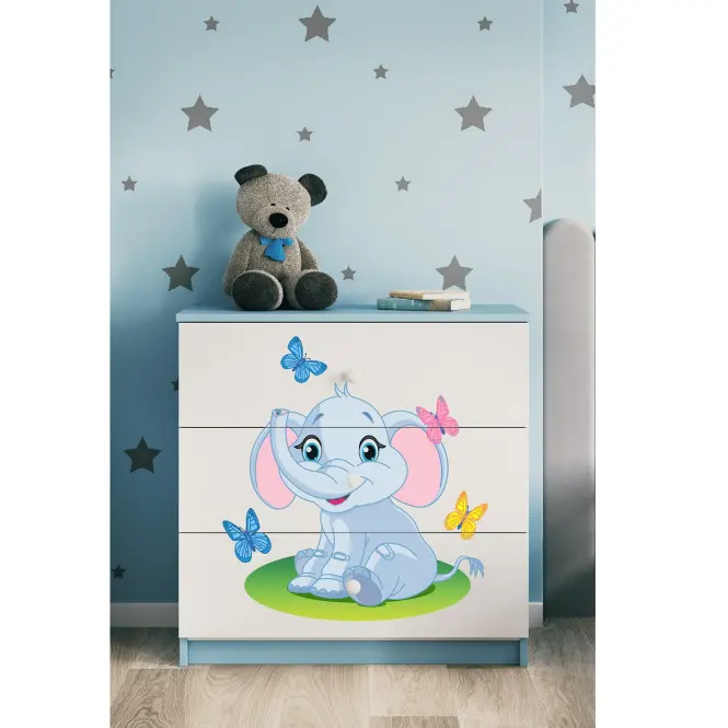 Komód gyermek számára Babydreams Kék– elefánt