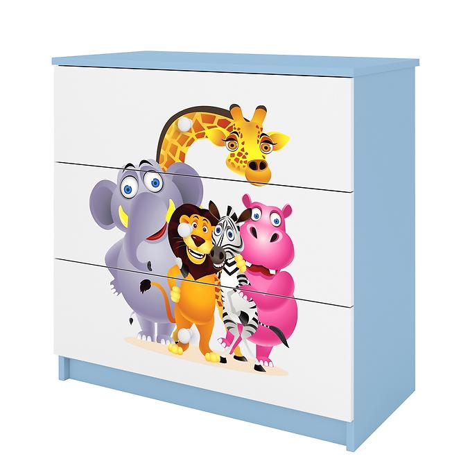 Komód gyermek számára Babydreams Kék– Zoo