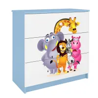 Komód gyermek számára Babydreams Kék– Zoo
