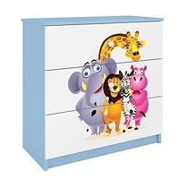Komód gyermek számára Babydreams Kék– Zoo