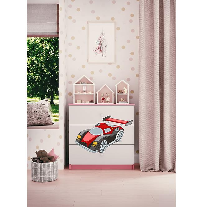 Komód gyermek számára Babydreams Rózsaszín – Auto