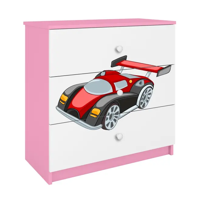 Komód gyermek számára Babydreams Rózsaszín – Auto