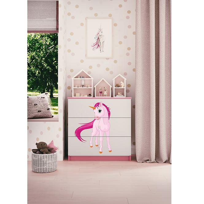 Komód gyermek számára Babydreams Rózsaszín – Egyszarvú