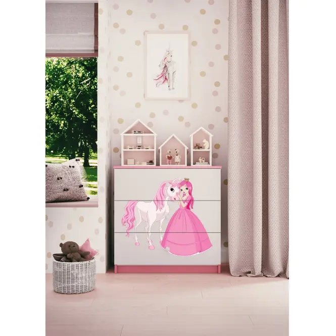 Komód gyermek számára Babydreams Rózsaszín – Hercegnő 2,5