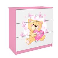Komód Detsko számára Babydreams Rózsaszín – Medve Pillangó