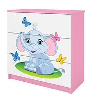 Komód Detsko számára Babydreams Rózsaszín – Egy elefánt
