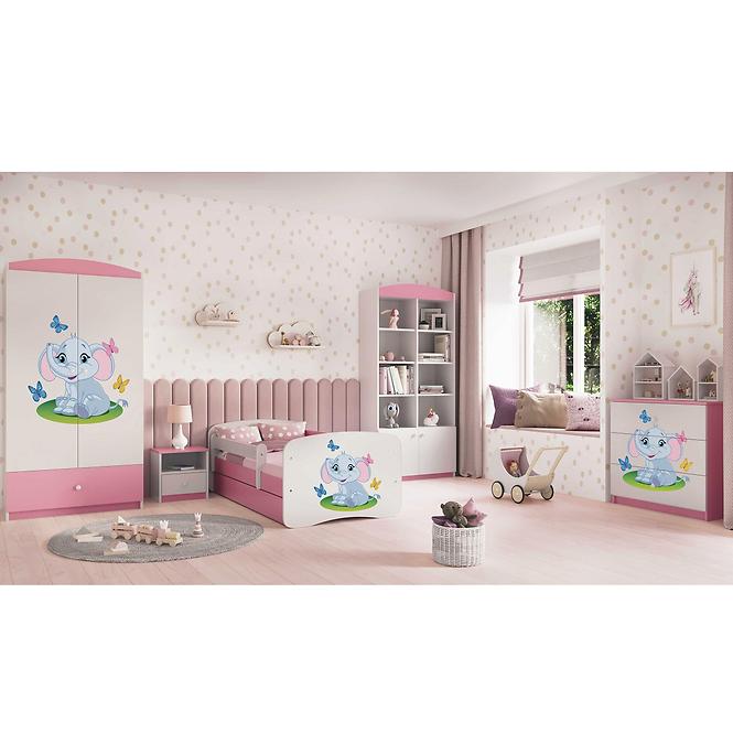 Komód gyermek számára Babydreams Rózsaszín – Elefánt