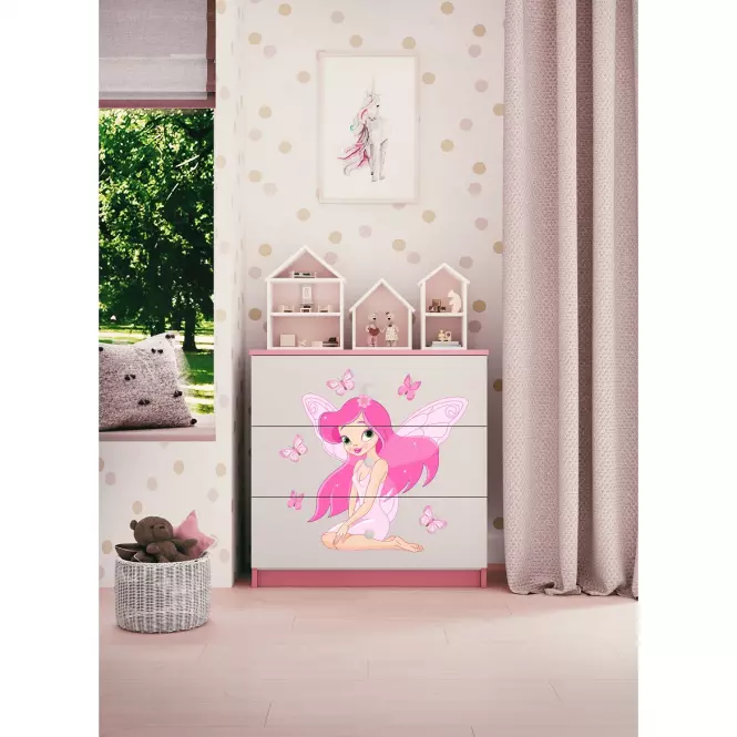 Komód gyermek számára Babydreams Rózsaszín – Tündér 1