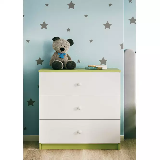 Komód gyermek számára Babydreams Zöld