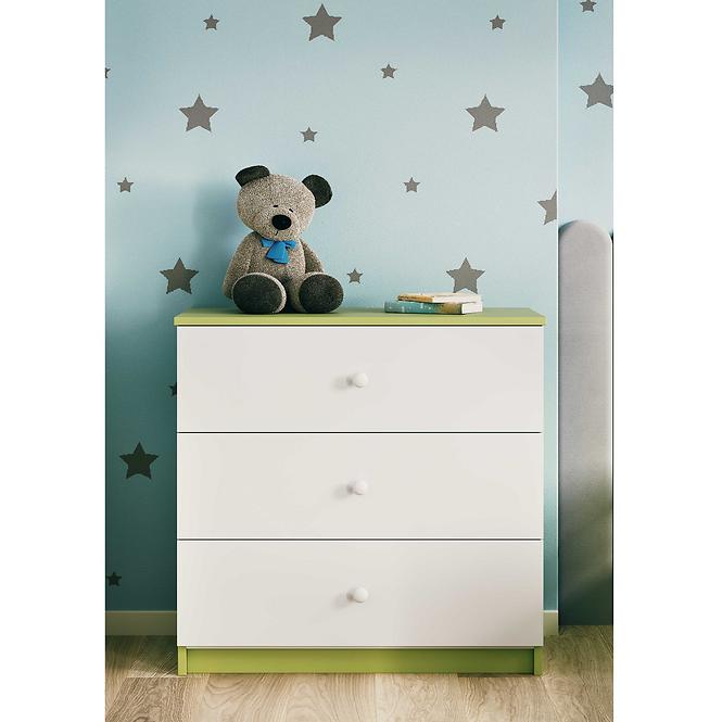 Komód gyermek számára Babydreams Zöld