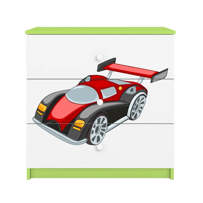 Komód gyermek számára Babydreams Zöld – Auto,4