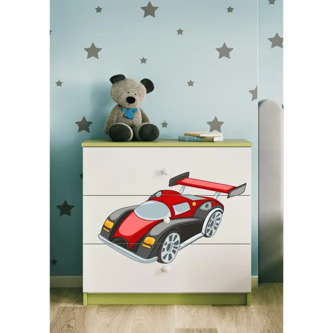 Komód gyermek számára Babydreams Zöld – Auto,5