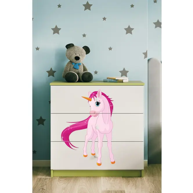 Komód gyermek számára Babydreams Zöld – Egyszarvú,5