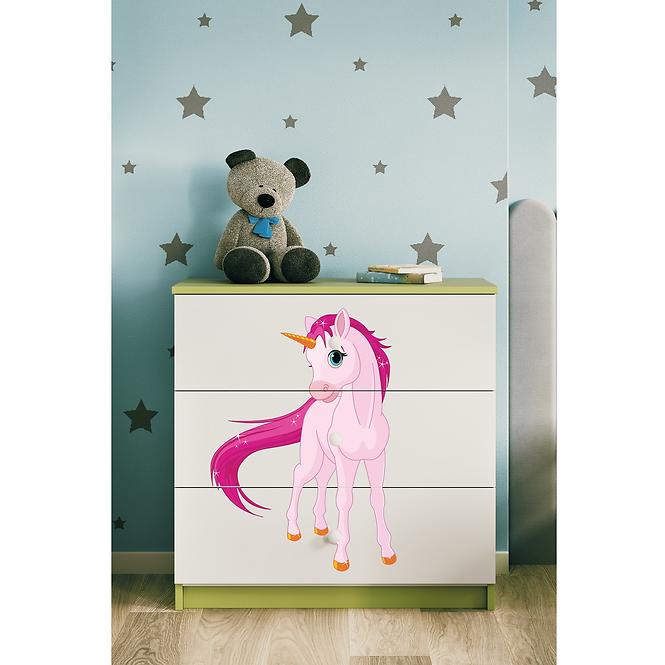 Komód gyermek számára Babydreams Zöld – Egyszarvú,5