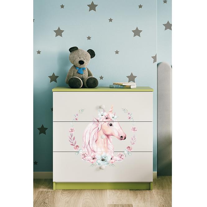 Komód gyermek számára Babydreams Zöld – ló