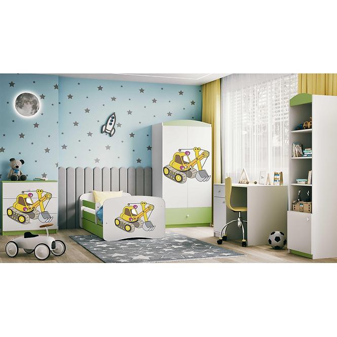 Komód gyermek számára Babydreams Zöld – Kotrógép