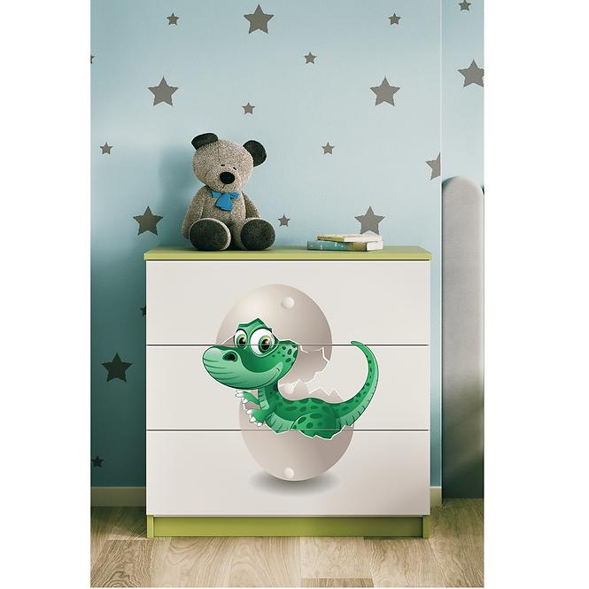 Komód gyermek számára Babydreams Zöld – Dínó