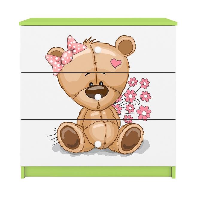 Komód Detsko számára Babydreams Zöld – Medve Virágok