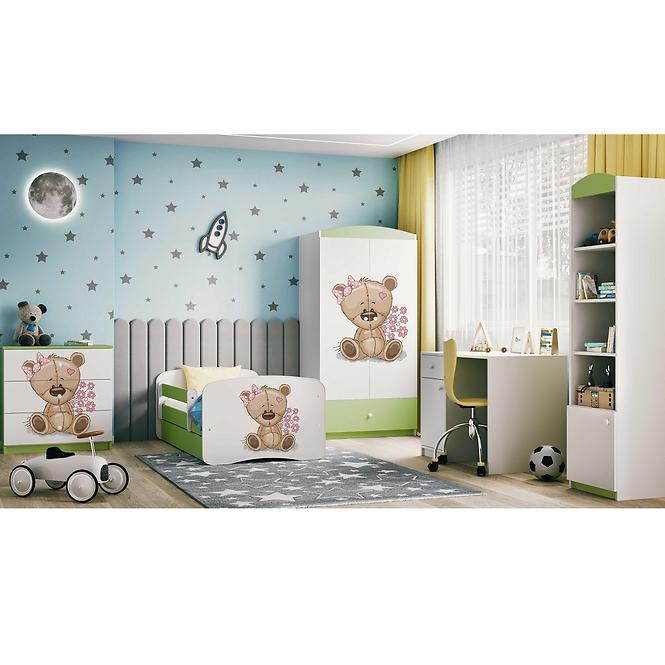 Komód gyermek számára Babydreams Zöld – Medve Virágok