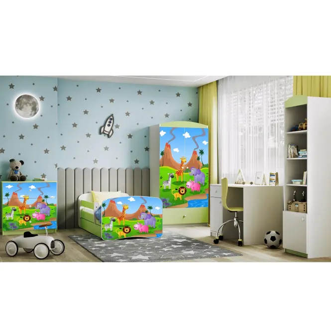 Komód gyermek számára Babydreams Zöld – Safari,5