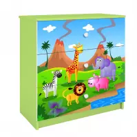 Komód gyermek számára Babydreams Zöld – Safari