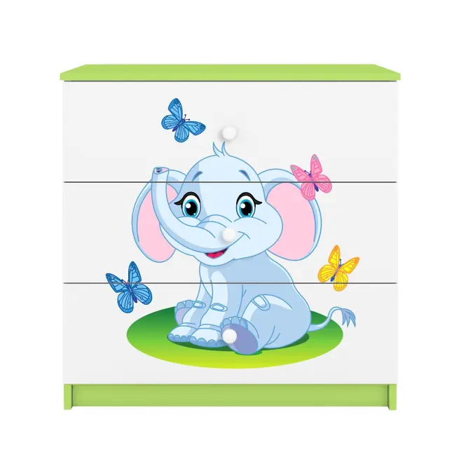 Komód gyermek számára Babydreams Zöld – Elefánt,4
