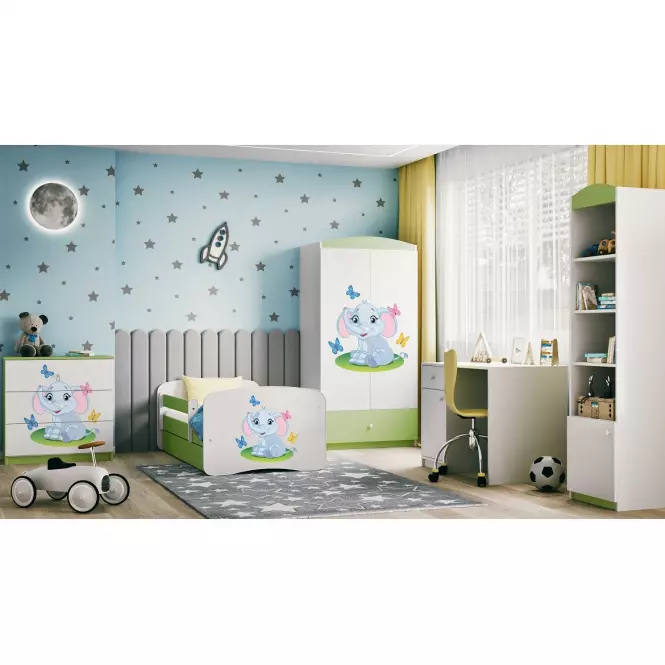 Komód gyermek számára Babydreams Zöld – Elefánt