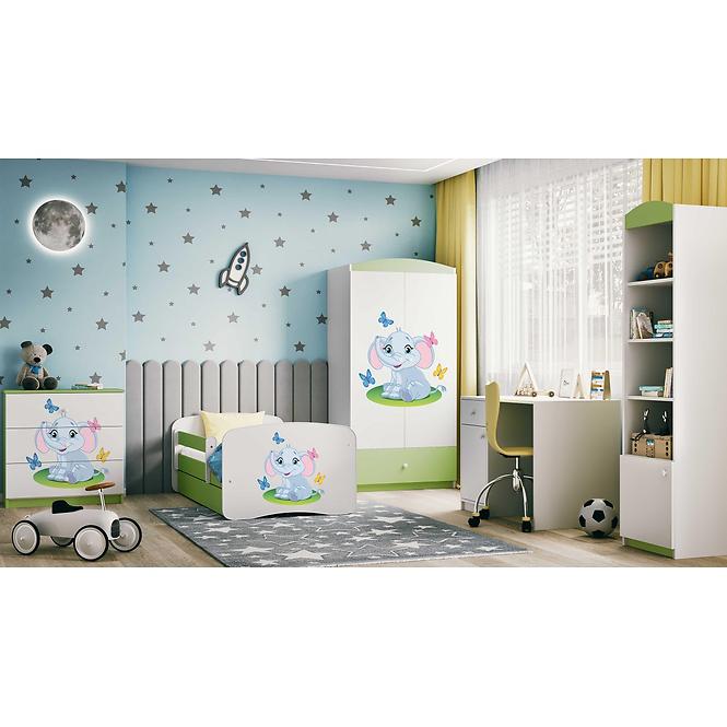 Komód gyermek számára Babydreams Zöld – Elefánt