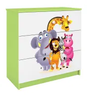 Komód gyermek számára Babydreams Zöld – Zoo