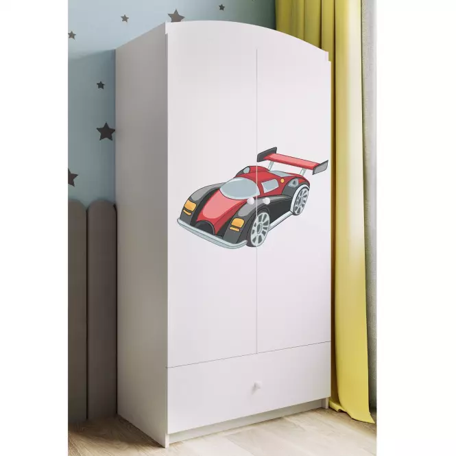 Szekrény Babydreams fehér – Auto,6