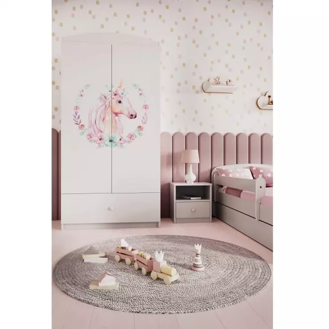Szekrény Babydreams fehér – Ló