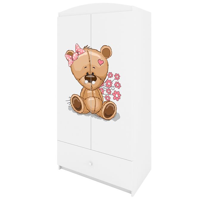 Szekrény Babydreams fehér – Medve Virágok
