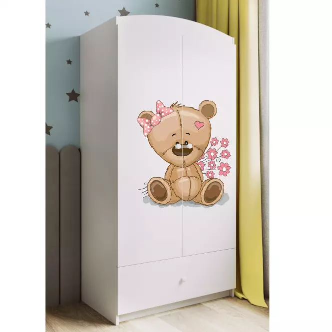 Szekrény Babydreams fehér – Medve Virágok