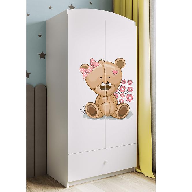 Szekrény Babydreams fehér – Medve Virágok,6