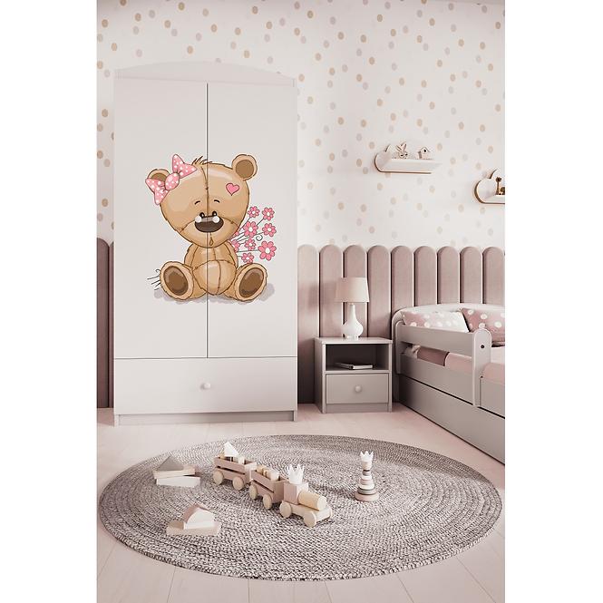 Szekrény Babydreams fehér – Medve Virágok