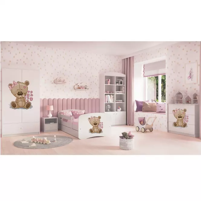 Szekrény Babydreams fehér – Medve Virágok