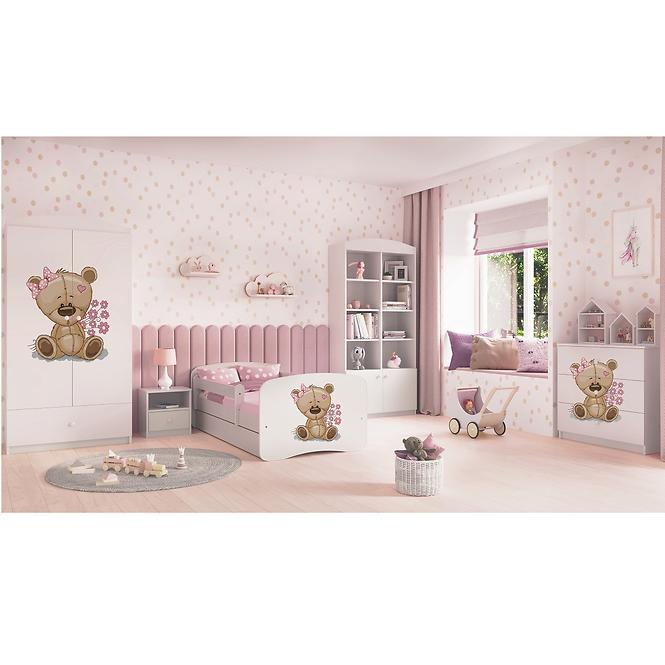 Szekrény Babydreams fehér – Medve Virágok