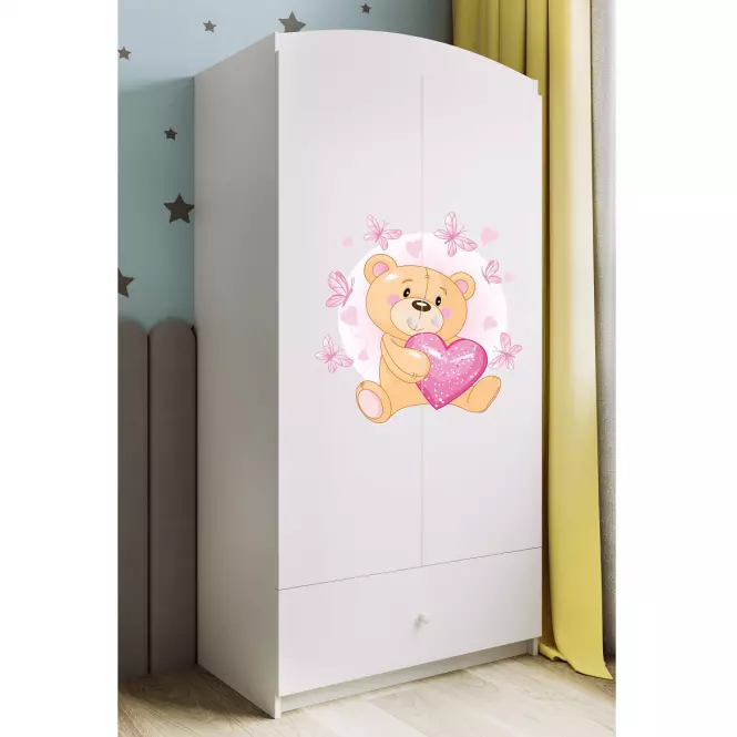 Szekrény Babydreams fehér – Medve Pillangó