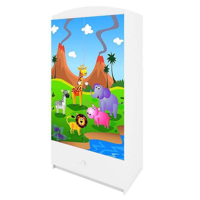 Szekrény Babydreams fehér – Safari